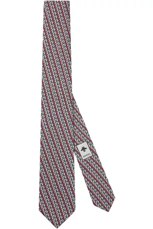 Gucci Homem Laços de Colarinho - Valigeria-print silk tie