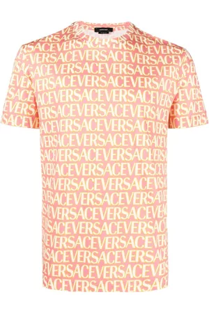 VERSACE Homem T-shirts & Manga Curta - Allover logo-print T-shirt