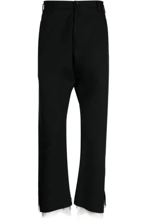 Sulvam Frayed-hem wool trousers