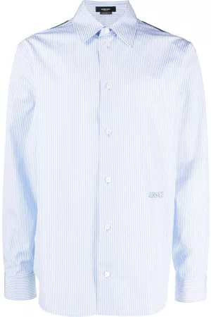 VERSACE Homem Camisa Formal - Seashell Baroque striped shirt