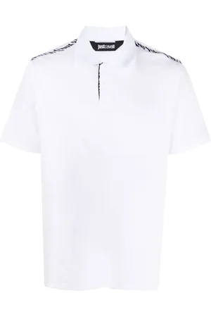 Roberto Cavalli Animal-print piqu?? polo shirt