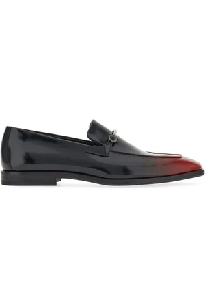 Gancini-buckle penny-slot loafers