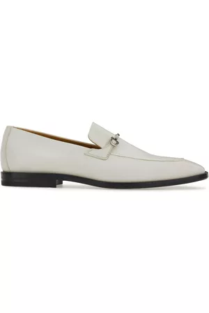 Salvatore Ferragamo Homem Oxford & Moccassins - Logo-plaque leather loafers