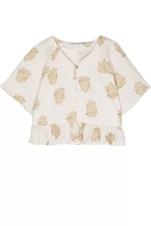 The New Society Menina Blusas - Floral-print ruffled blouse