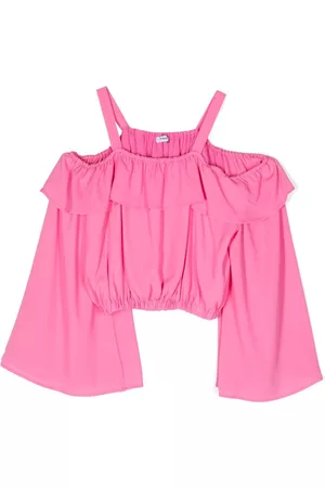 Pinko Kids Menina Blusas - Cold-shoulder long-sleeved blouse