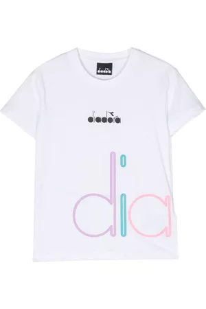 Diadora Menina T-shirts & Manga Curta - Logo-print cotton T-shirt