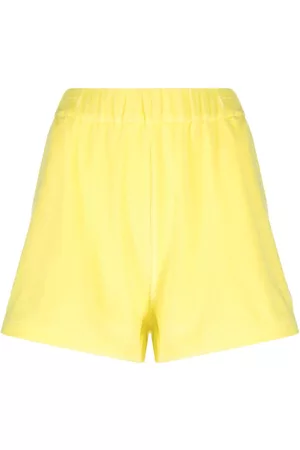 Moncler Mulher Calções - Logo-patch terry-cloth shorts