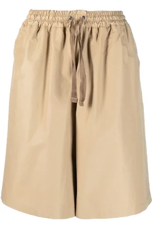 Maison Kitsuné Wide-leg drawstring-waist shorts