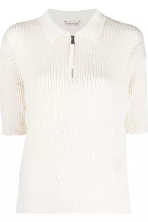 Moncler Mulher Pólos - Open-knit polo shirt