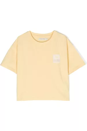 The New Society Menina T-shirts & Manga Curta - Logo-patch cropped T-shirt