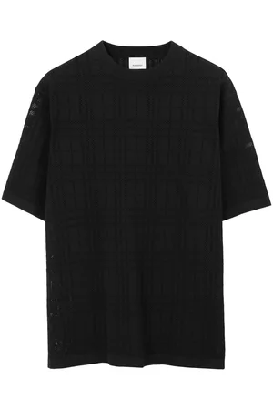 Burberry Homem T-shirts & Manga Curta - Check-print cotton T-shirt