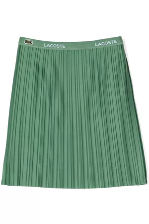 Lacoste Menina Saias Estampadas - Logo-print pleated skirt