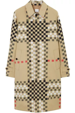 Burberry Homem Casacos - Pixel check-print coat