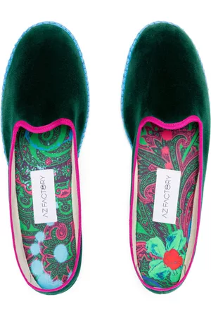 AZ FACTORY Mulher Pantufas - Contrasting-trim velvet slippers