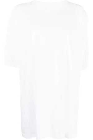 Maison Margiela Mulher T-shirts decote em v - Crew-neck cotton T-shirt