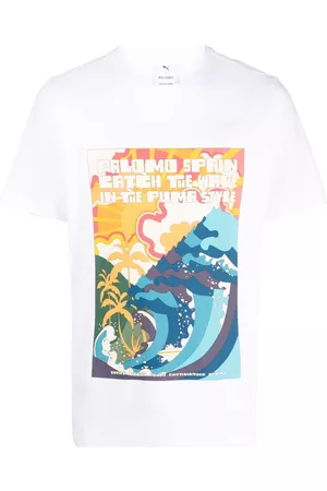 PUMA Homem T-shirts & Manga Curta - Slogan-print cotton T-shirt