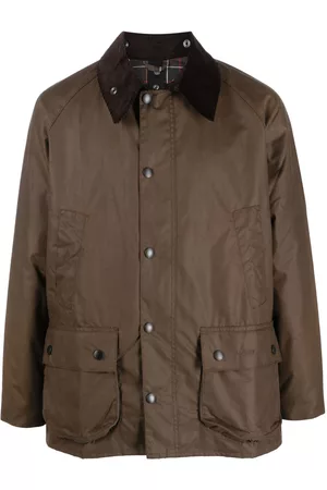 Barbour Homem Casacos - Bedale logo-embroidered wax jacket