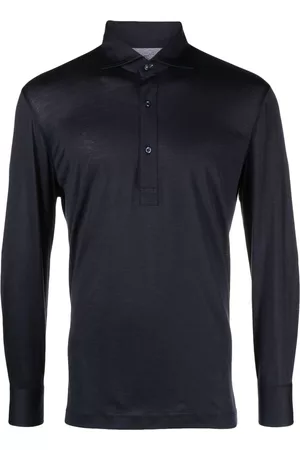 Brunello Cucinelli Homem Camisa Formal - Button-up cotton polo shirt
