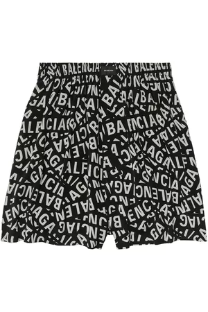Balenciaga Homem Calções - Logo-print shorts