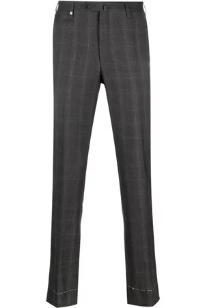 corneliani Homem Calças Formal - Plaid virgin-wool tailored trousers