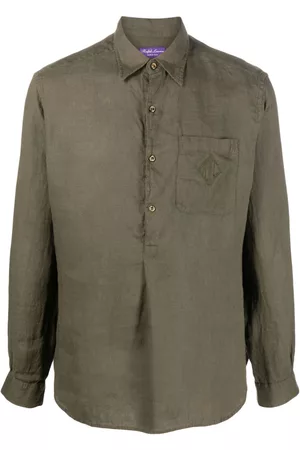 Ralph Lauren Homem Camisa Formal - Logo-embroidered linen shirt