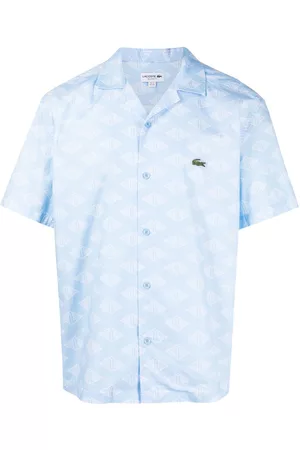 Lacoste Homem Camisa Formal - Graphic-print cotton shirt