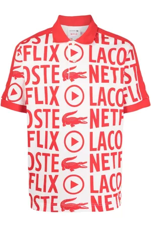 Lacoste Homem Camisa Formal - X Netflix logo-print polo shirt