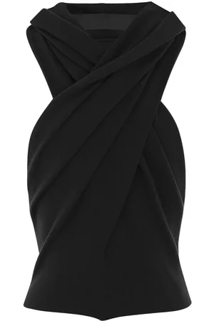 Saint Laurent Mulher Tops de Cavas - Open-back wool top