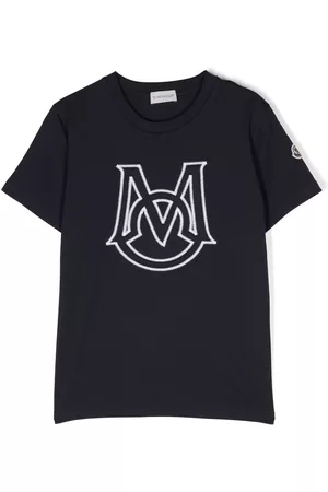 Moncler Menina T-shirts & Manga Curta - Embroidered-monogram T-shirt