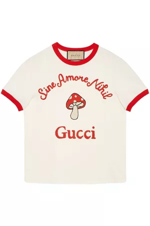 Gucci Mulher T-shirts & Manga Curta - Sine Amore Nihil cotton T-shirt