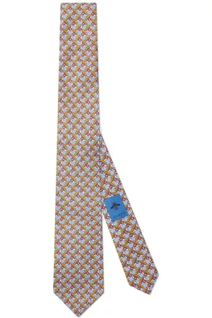 Gucci Homem Laços de Colarinho - Interlocking G belt-print tie