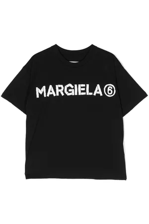 Maison Margiela Menina T-shirts & Manga Curta - Logo-lettering cotton T-shirt