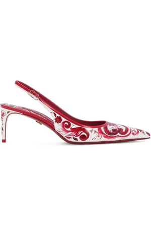 Dolce & Gabbana Majolica-print slingback pumps