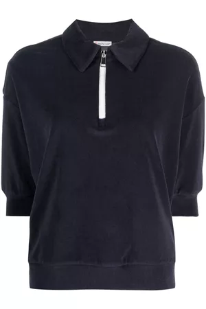 Moncler Mulher Pólos - Logo-patch terry-cloth polo shirt