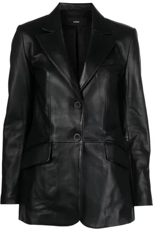 arma leder Mulher Casacos de Pele - Single-breasted leather jacket