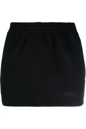 Vetements Elasticated cotton-blend miniskirt