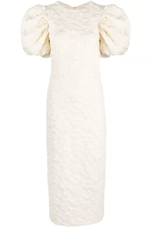 ROTATE Mulher Vestidos Midi - Patterned-jacquard midi bridal dress