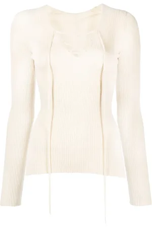 PETAR PETROV Tie-front long-sleeve top