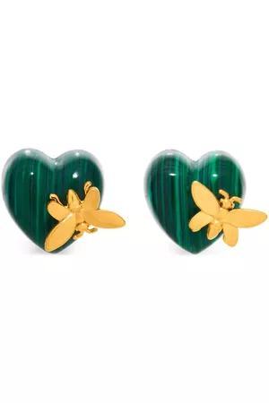 Oscar de la Renta Mulher Brincos - Butterfly-charm heart-shaped earrings