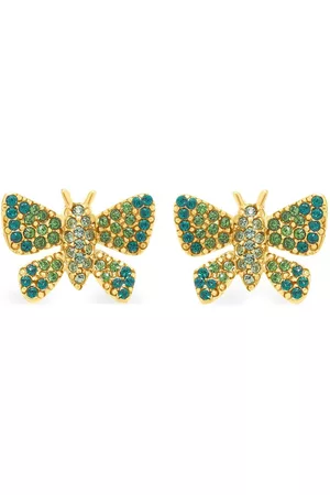Oscar de la Renta Mulher Brincos - Butterfly crystal-embellished earrings