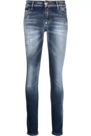 Philipp Plein Mulher Calças de ganga Skinny - Logo-patch stretch skinny jeans