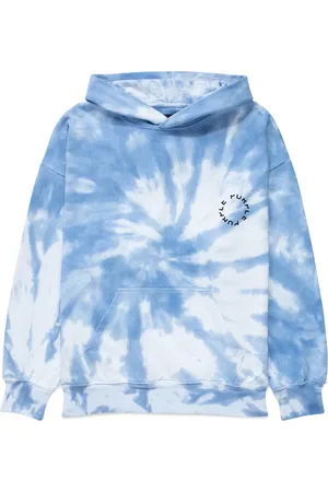 Purple Brand Logo-print tie-dye hoodie