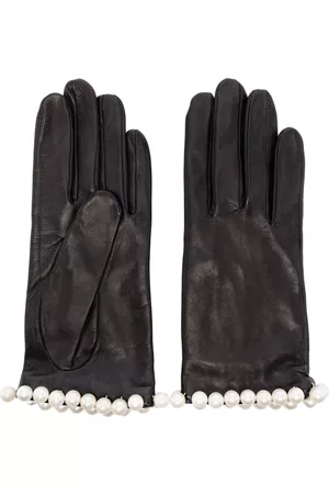Manokhi Mulher Luvas - Pearl-detail leather gloves