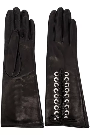 Manokhi Mulher Luvas - Lace-up leather gloves