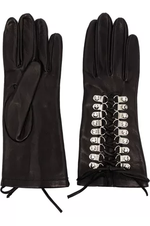 Manokhi Mulher Luvas - Lace-up leather gloves