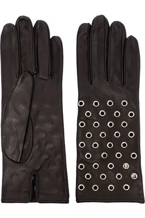 Manokhi Mulher Luvas - Eyelet-detail leather gloves
