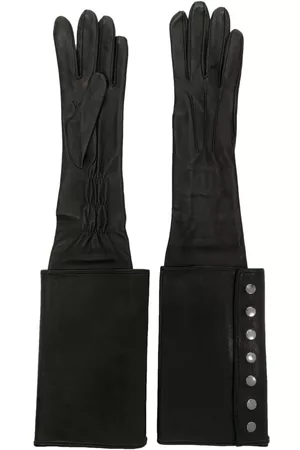 Manokhi Mulher Luvas - Press-stud leather gloves