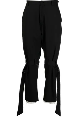 Sulvam Frayed-detailed wool trousers
