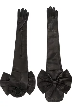 Manokhi Mulher Luvas - Bow-detail leather gloves