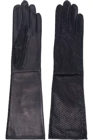 Manokhi Mulher Luvas - Perforated-design leather gloves